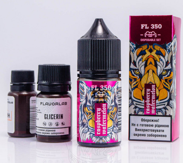 Жидкость Flavorlab FL350 Salt Raspberry Watermelon 30ml 50mg со вкусом арбуза и малины (набор компонентов)