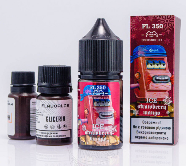Жидкость Flavorlab FL350 Salt Strawberry Mango Ice 30ml 50mg со вкусом клубники и манго (набор компонентов)