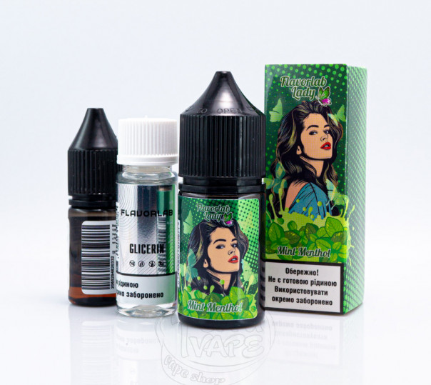 Рідина Flavorlab Lady Salt Mint Menthol 30ml 50mg зі смаком м'яти та ментолу (набір компонентів)