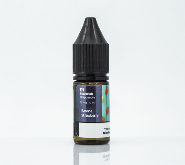 Рідина Flavorlab P1 Salt Banana Strawberry 10ml 50mg на сольовому нікотині зі смаком полуниці та банана