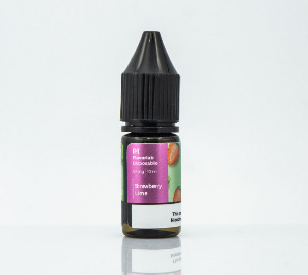 Рідина Flavorlab P1 Salt Strawberry Lime 10ml 50mg на сольовому нікотині зі смаком полуниці з лаймом