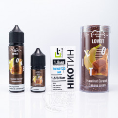 Набір Love It Organic Hazelnut Caramel Banana Cream 60ml 3mg Рідина