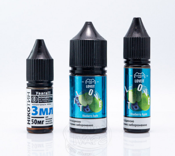 Жидкость Love It Salt Blueberry Apple 30ml 25mg (набор компонентов)