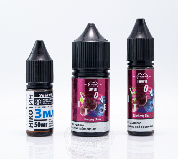 Рідина Love It Salt Blueberry Cherry 30ml 25mg (набір компонентів)