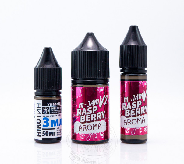 Рідина M-JAM V2 Salt Raspberry 30ml 50mg зі смаком малинового лимонаду (набір компонентів)