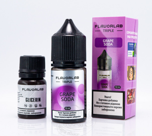 Рідина Flavorlab Triple Salt Grape Soda 30ml 50mg зі смаком виноградної содової (набір компонентів)