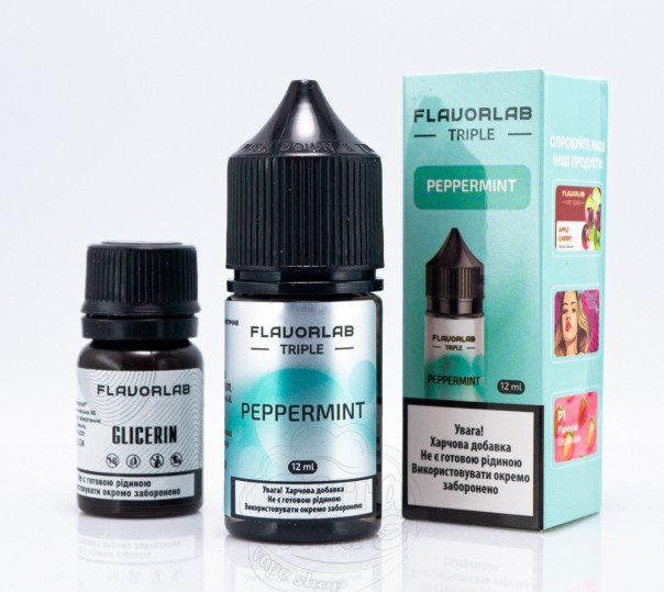 Рідина Flavorlab Triple Salt Peppermint 30ml 50mg зі смаком перцевої м'яти (набір компонентів)