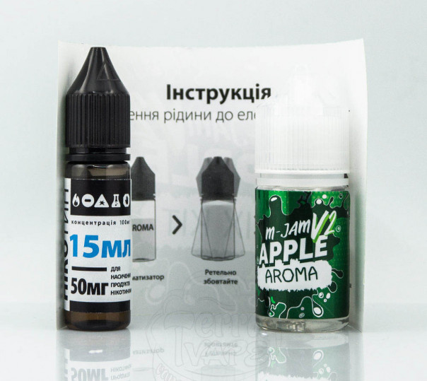 Набір для приготування рідини M-Jam v2 Salt Apple 30ml 50mg на сольовому нікотині