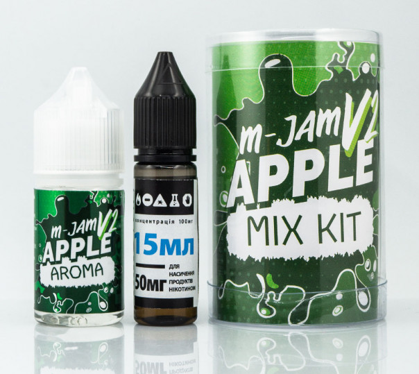 Набір для приготування рідини M-Jam v2 Salt Apple 30ml 50mg на сольовому нікотині