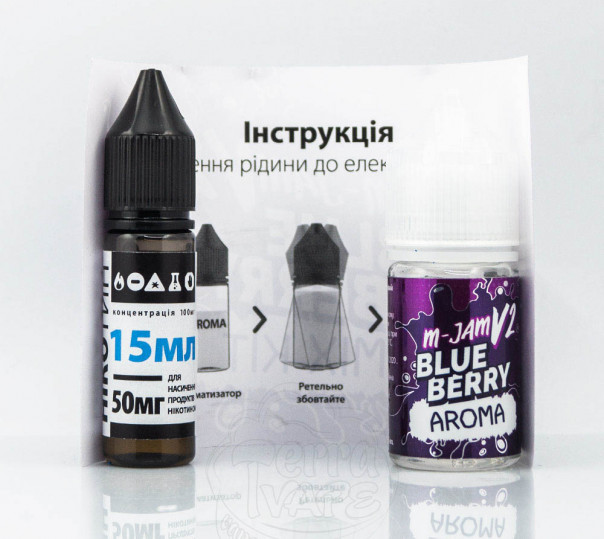 Набір для приготування рідини M-Jam v2 Salt Blueberry 30ml 50mg на сольовому нікотині