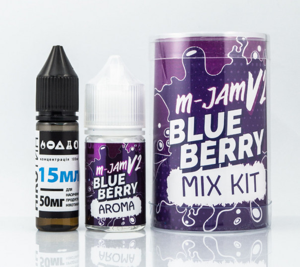 Набір для приготування рідини M-Jam v2 Salt Blueberry 30ml 50mg на сольовому нікотині