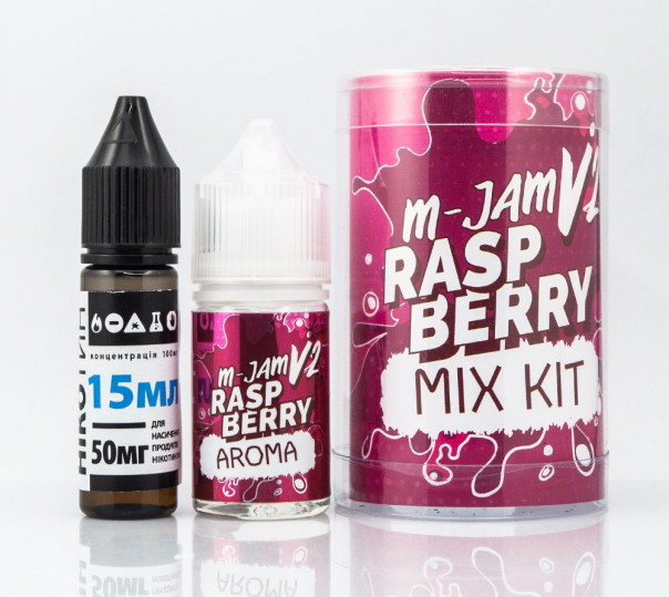 Набір для приготування рідини M-Jam v2 Salt Raspberry 30ml 50mg на сольовому нікотині