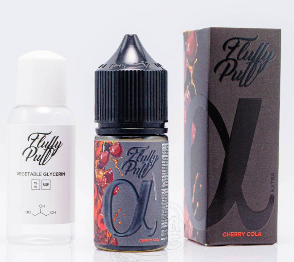 Рідина Fluffy Puff Alpha Salt Cherry Cola 30ml 50mg зі смаком вишневої коли (набір компонентів)