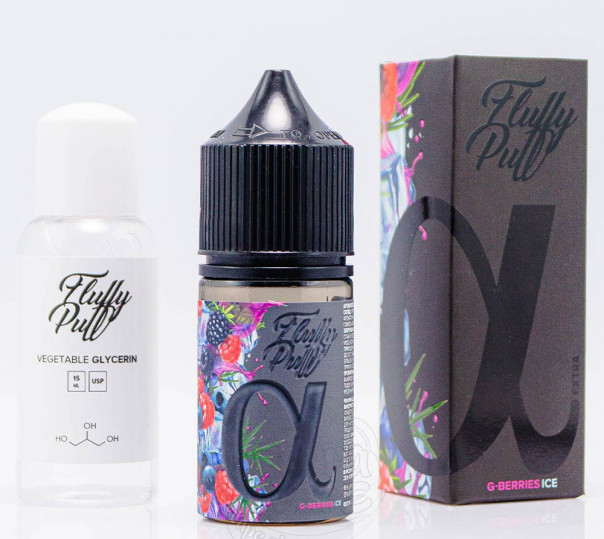 Рідина Fluffy Puff Alpha Salt G-Berries Ice 30ml 50mg зі смаком ягід з холодком (набір компонентів)