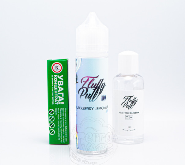 Рідина Fluffy Puff Organic Blackberry Lemonade ICE 60ml 3mg зі смаком ожинового лимонаду с холодком (набір компонентів)