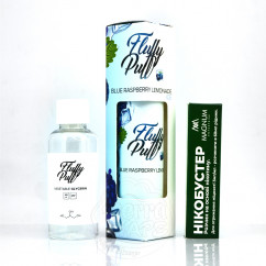 Набір Fluffy Puff Organic Blue Raspberry Lemonade Ice 60ml 0mg Рідина