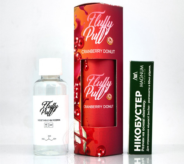 Рідина Fluffy Puff Organic Cranberry Donut 60ml 3mg (набір компонентів)