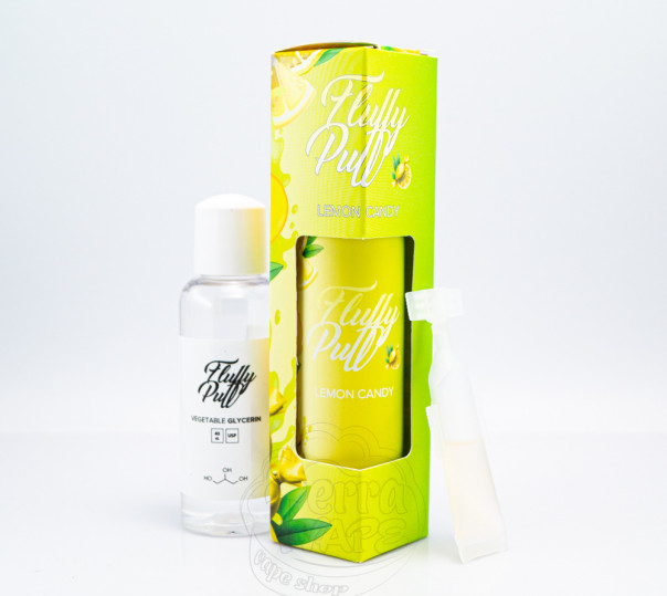 Рідина Fluffy Puff Organic Lemon Candy 60ml 0mg зі смаком лимонних цукерок (набір компонентів)