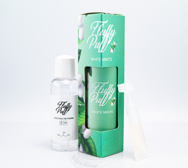 Рідина Fluffy Puff Organic White Mints 60ml 0mg зі смаком м'ятних цукерок (набір компонентів)