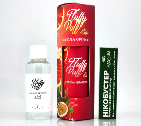 Рідина Fluffy Puff Organic Tropical Grapefruit 60ml 3mg (набір компонентів)