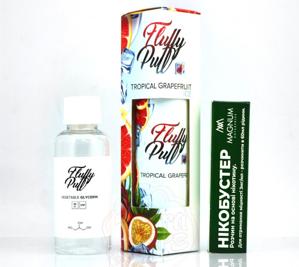 Рідина Fluffy Puff Organic Tropical Grapefruit Ice 60ml 3mg (набір компонентів)