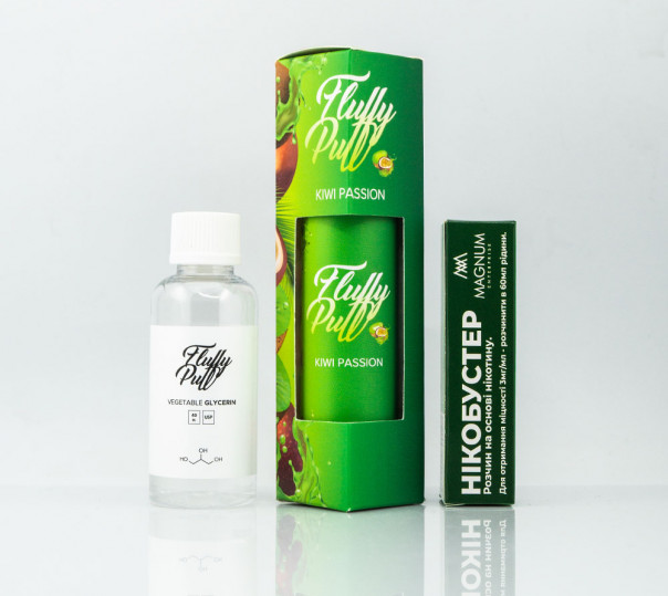 Рідина Fluffy Puff Organic Kiwi Passion 60ml 3mg (набір компонентів)