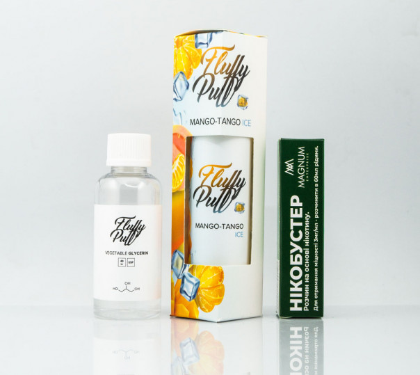 Рідина Fluffy Puff Organic Mango Tango Ice 60ml 3mg (набір компонентів)