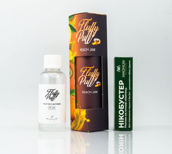 Рідина Fluffy Puff Organic Peach Jam 60ml 0mg (набір компонентів)