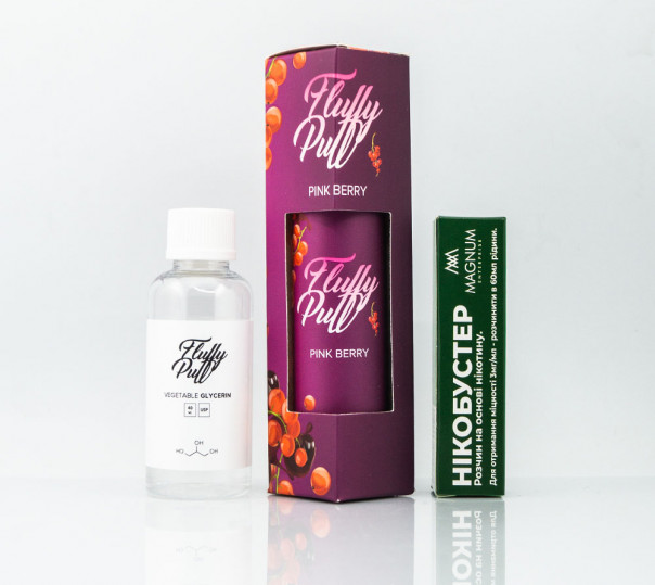 Жидкость Fluffy Puff Organic Pink Berry 60ml 0mg (набор компонентов)