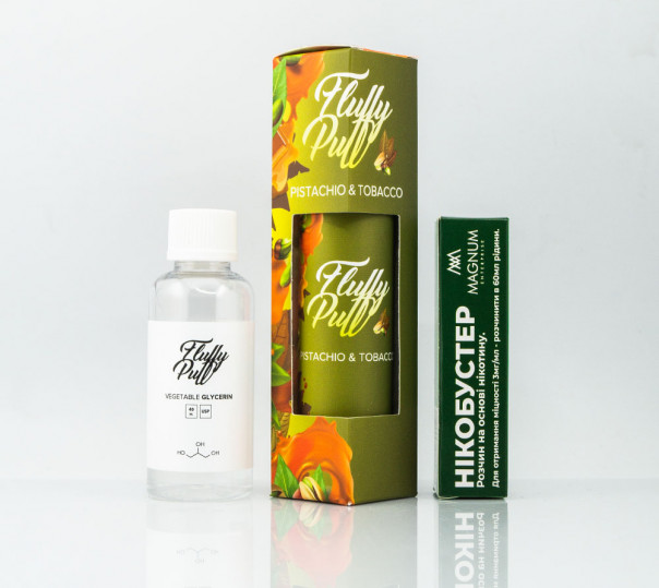 Рідина Fluffy Puff Organic Pistachio Tobacco 60ml 3mg (набір компонентів)