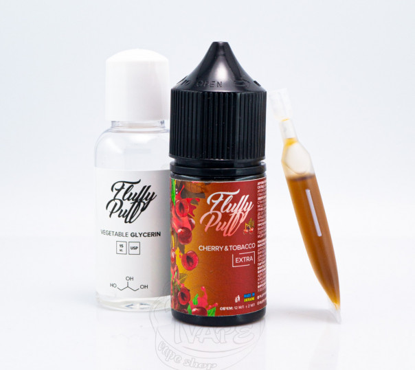 Рідина Fluffy Puff Salt Cherry Tobacco 30ml 25mg (набір компонентів)