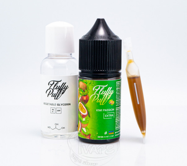 Жидкость Fluffy Puff Salt Kiwi Passion 30ml 0mg (набор компонентов)