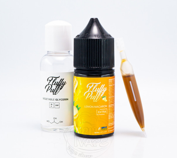 Рідина Fluffy Puff Salt Lemon Macaron 30ml 0mg (набір компонентів)