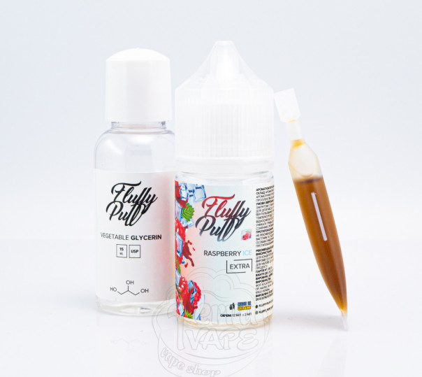 Жидкость Fluffy Puff Salt Raspberry Ice 30ml 25mg (набор компонентов)