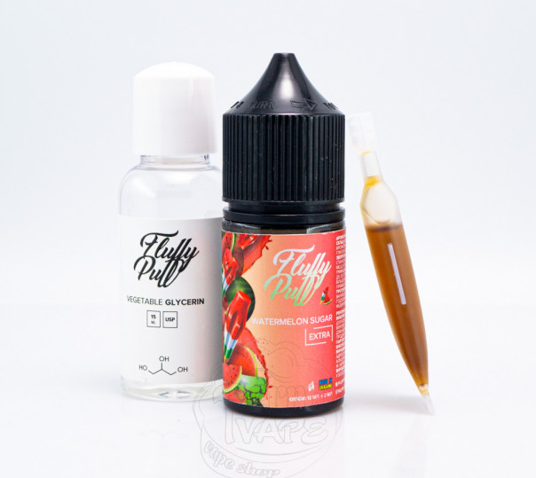 Рідина Fluffy Puff Salt Watermelon Sugar 30ml 0mg (набір компонентів)