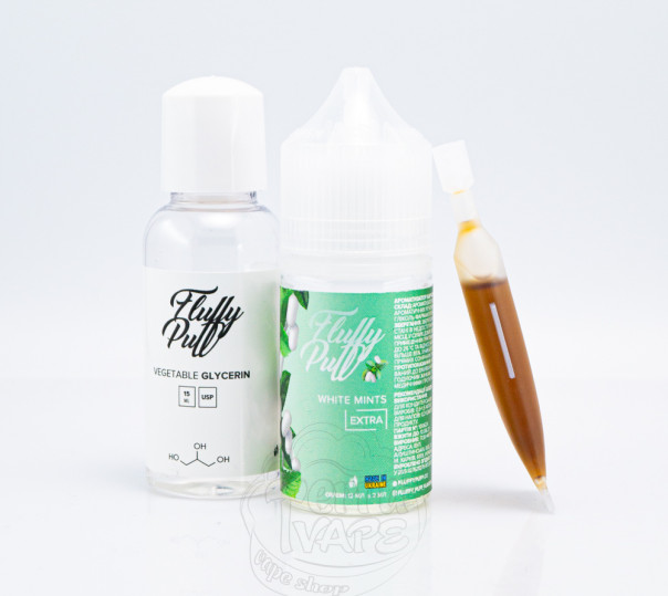 Рідина Fluffy Puff Salt White Mints 30ml 25mg (набір компонентів)