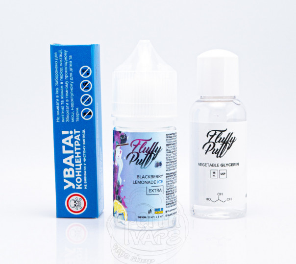 Жидкость Fluffy Puff Salt Blackberry Lemonade Ice 30ml 25mg (набор компонентов)