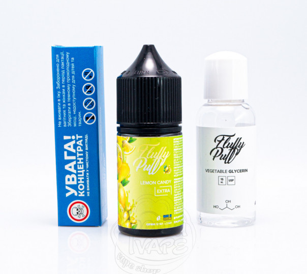 Жидкость Fluffy Puff Salt Lemon Candy 30ml 0mg (набор компонентов)