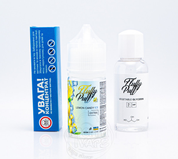 Жидкость Fluffy Puff Salt Lemon Candy Ice 30ml 50mg (набор компонентов)