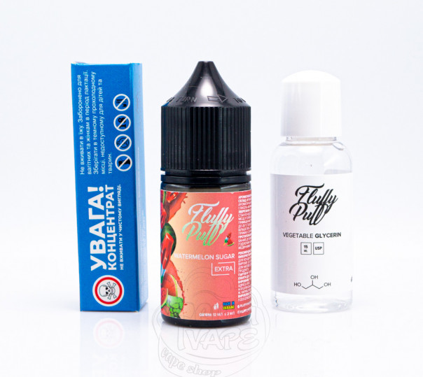 Рідина Fluffy Puff Salt Watermelon Sugar 30ml 50mg (набір компонентів)