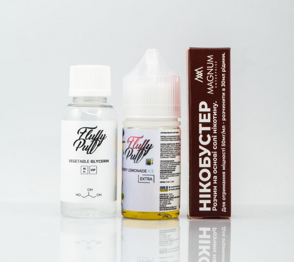 Жидкость Fluffy Puff Salt Berry Lemonade Ice 30ml 50mg (набор компонентов)