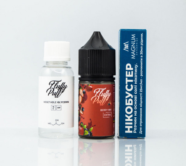 Жидкость Fluffy Puff Salt Berry Mix 30ml 25mg (набор компонентов)