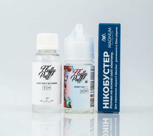 Жидкость Fluffy Puff Salt Berry Mix Ice 30ml 0mg (набор компонентов)