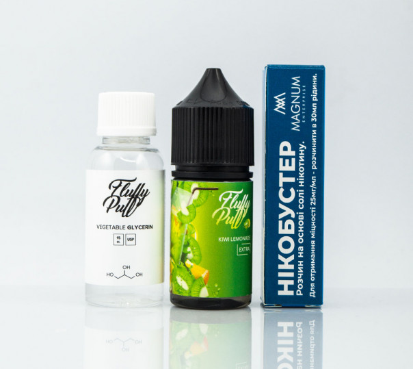 Рідина Fluffy Puff Salt Kiwi Lemonade 30ml 25mg (набір компонентів)