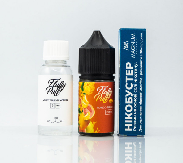 РІдина Fluffy Puff Salt Mango Tango 30ml 0mg (набір компонентів)