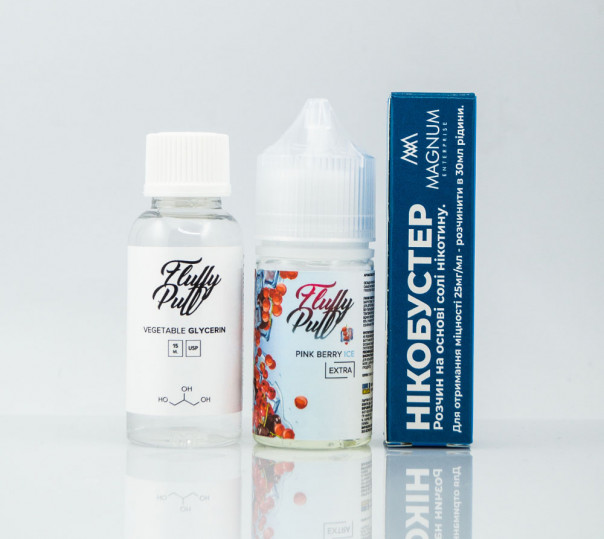 Жидкость Fluffy Puff Salt Pink Berry Ice 30ml 0mg (набор компонентов)