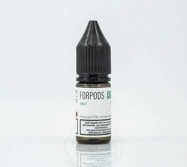 Рідина ForPods Salt Mint 10ml 50mg на сольовому нікотині зі смаком м'яти