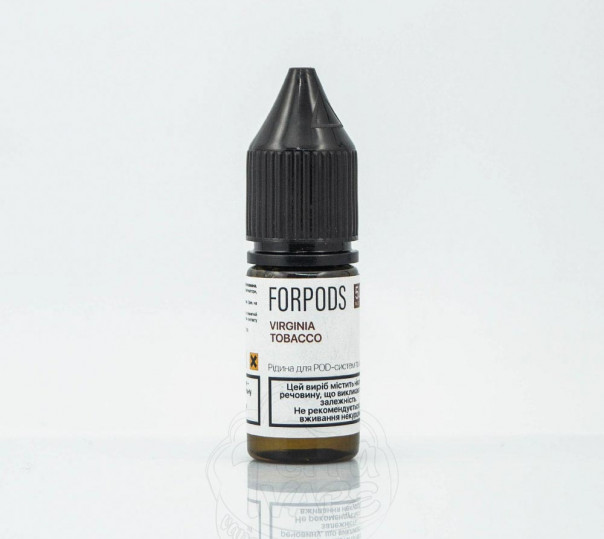 Жидкость ForPods Salt Virginia Tobacco 10ml 50mg на солевом никотине со вкусом мягкой табачки