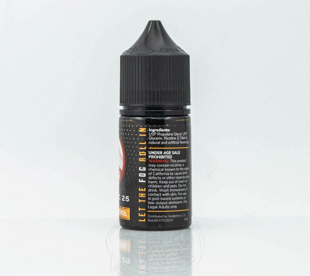 Жидкость Frisco Vapor Salt Mango Menthol 30ml 25mg на солевом никотине со вкусом манго с ментолом