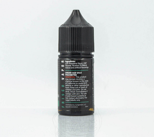 Жидкость Frisco Vapor Salt Menthol 30ml 25mg на солевом никотине со вкусом арбуза и клубники с ментолом